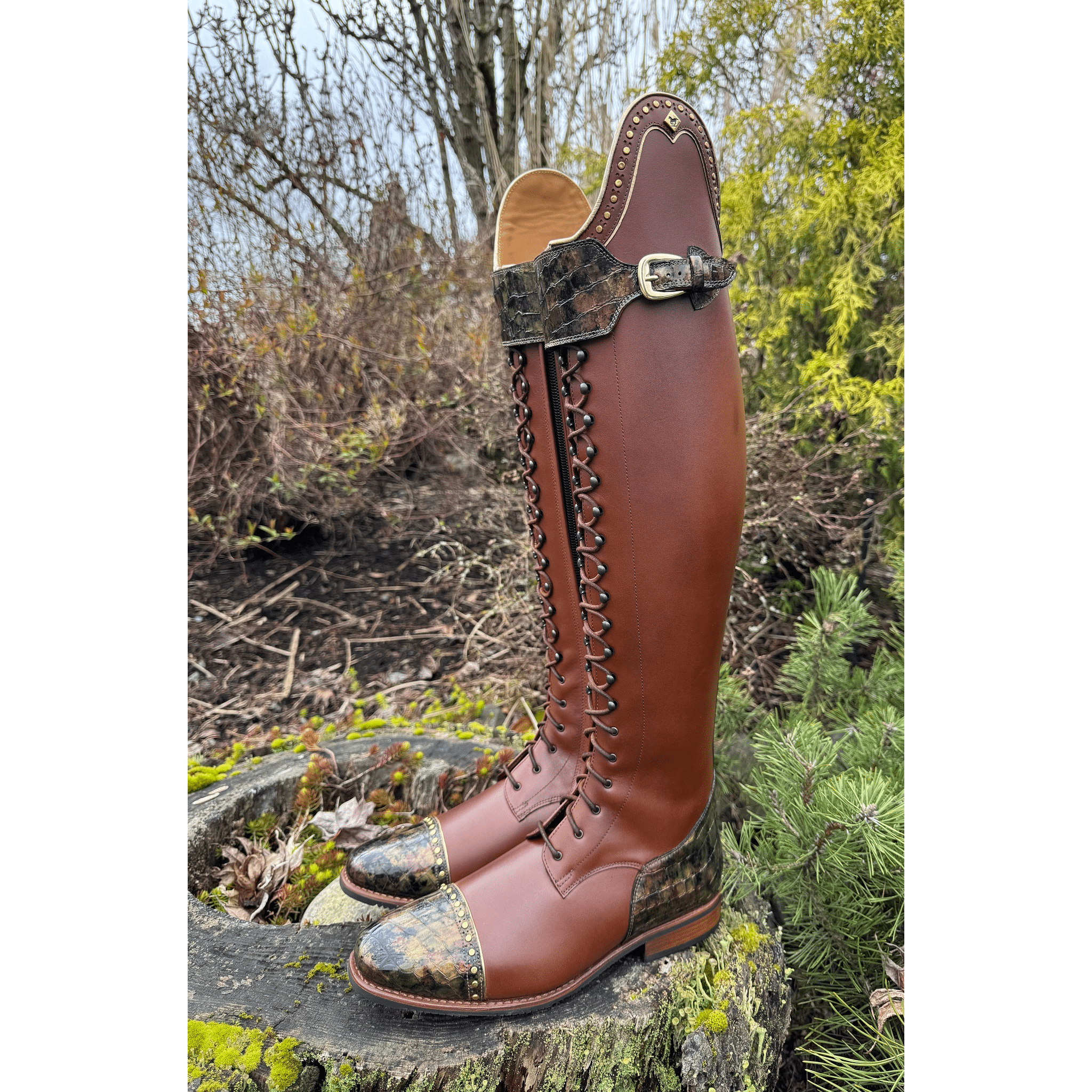 Custom DeNiro Tintoretto Dressage Boot - Vintage Brandy with Lucidi Sfumato