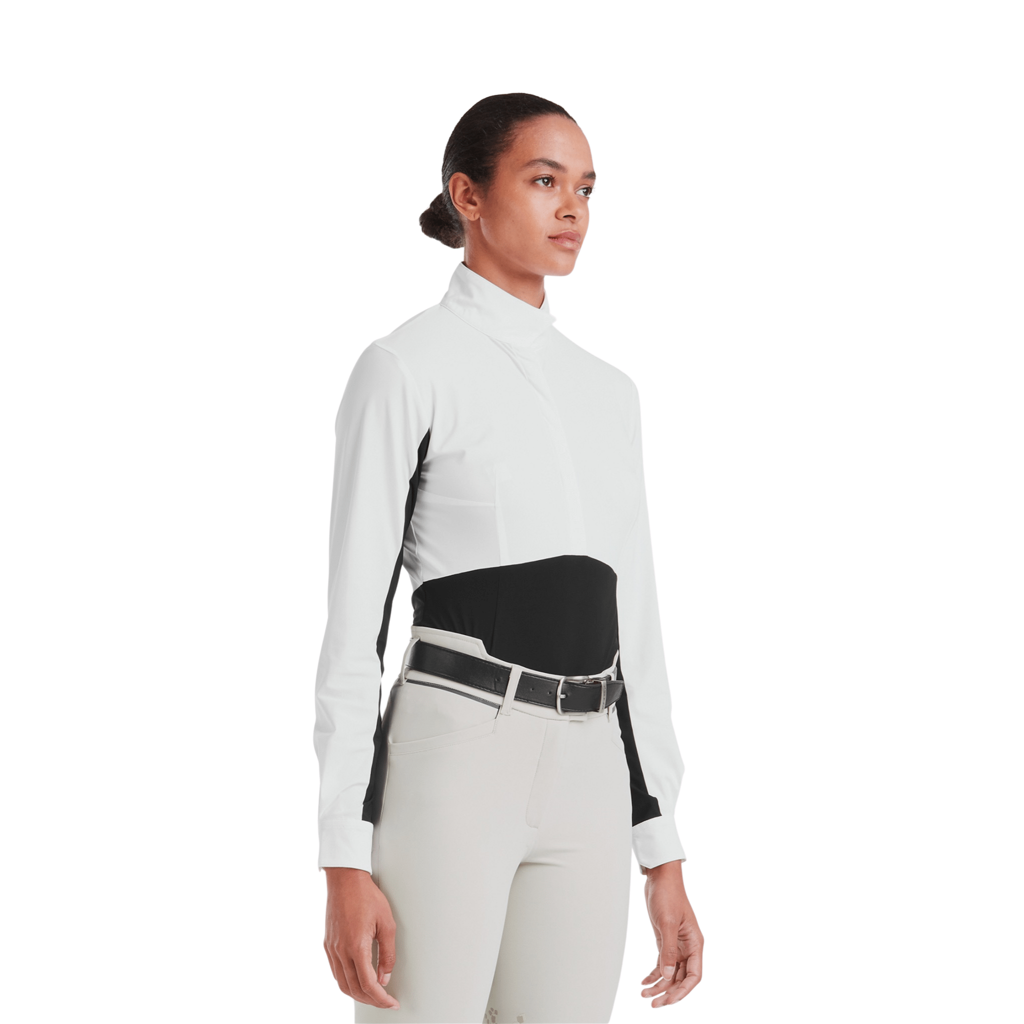 Horse Pilot Monica Long Sleeve Show Shirt - Black