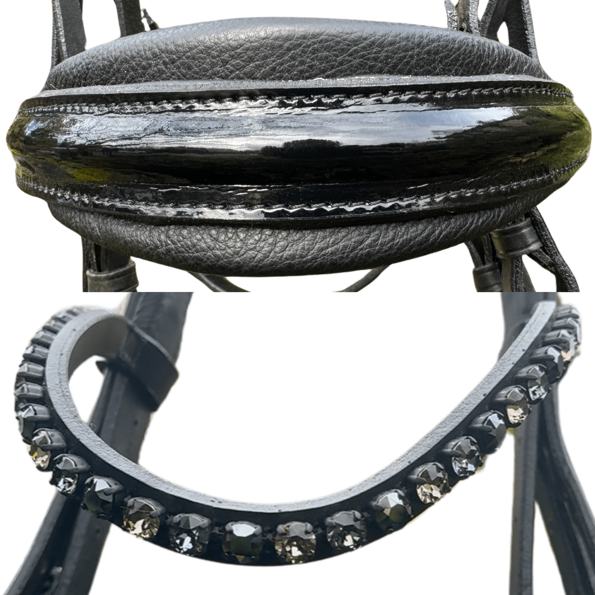 Otto Schumacher Elegant Snaffle Bridle Black with Black Patent - Sport Pony