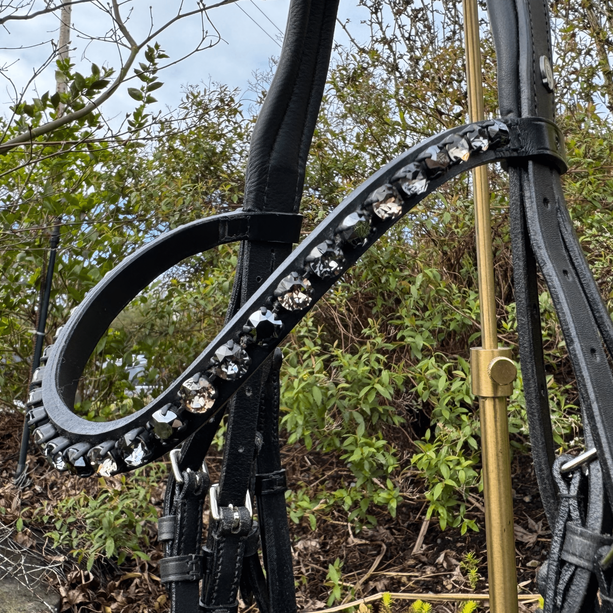 Otto Schumacher Elegant Snaffle Bridle Black with Black Patent - Sport Pony