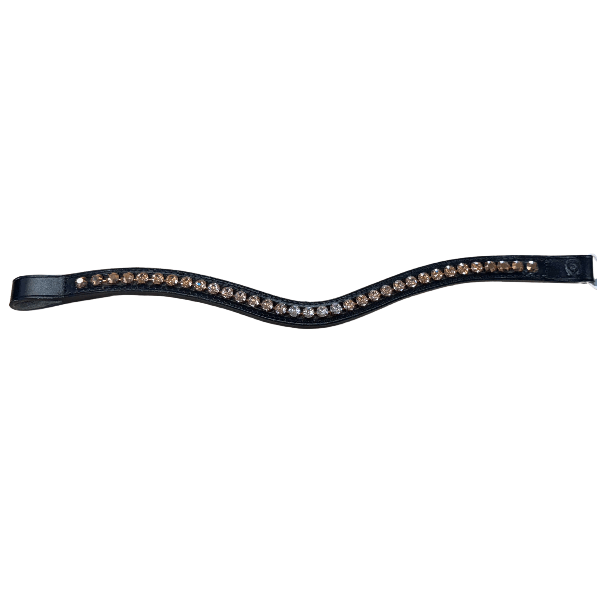 One of a Kind Otto Schumacher Browband - XL 8mm Tiffany Rose Gold Shade Ombre on Black - Oversize