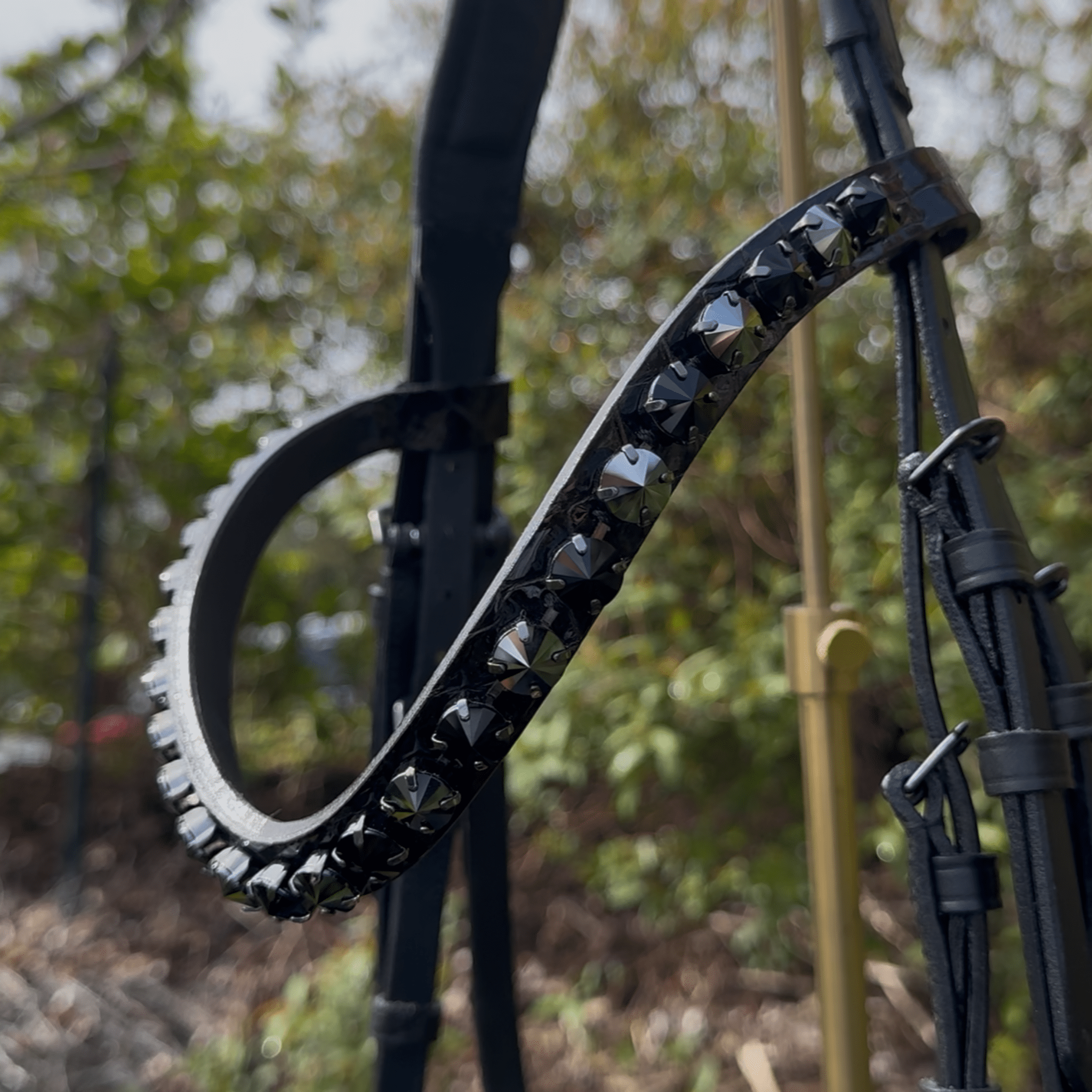 Otto Schumacher Tokyo Snaffle with Patent Burgundy Crocodile - Horse