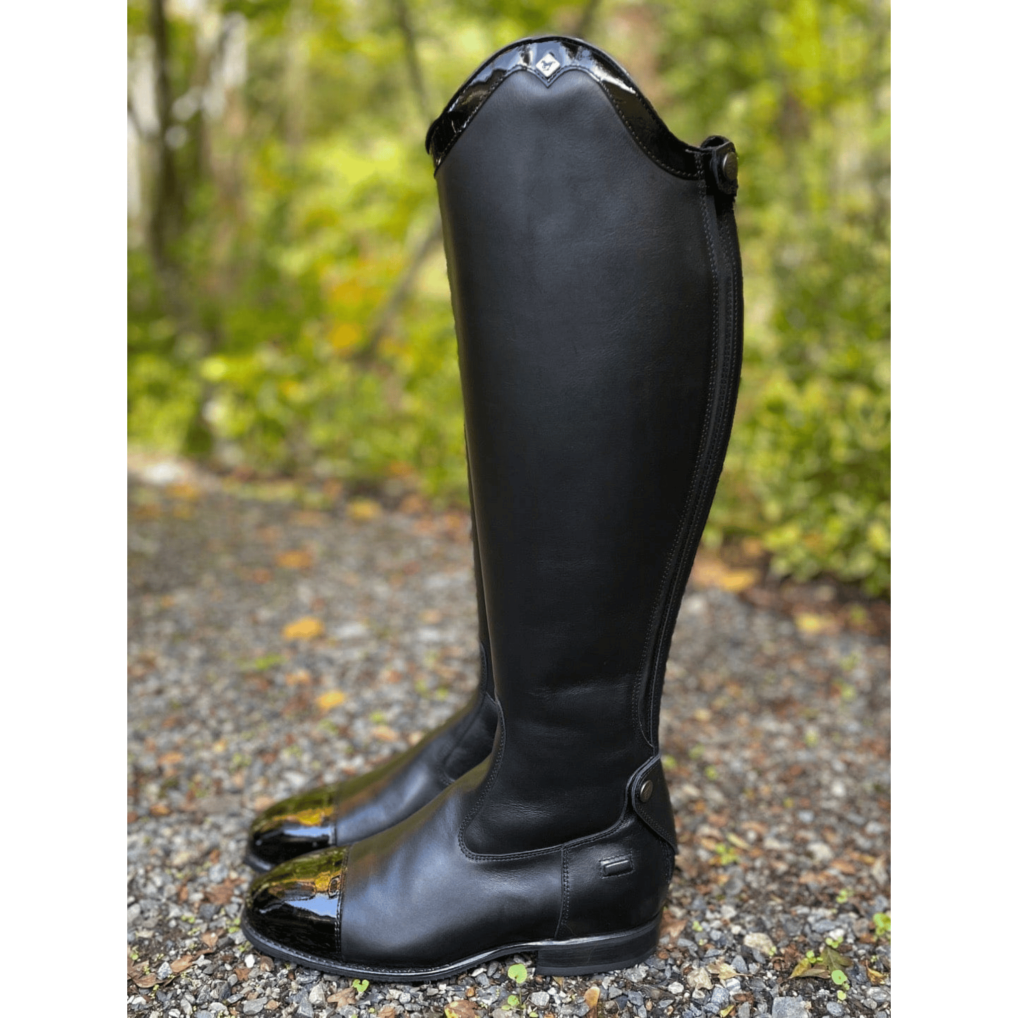 DeNiro Dress Boot S3601 - Black WRAT with Rondine Patent
