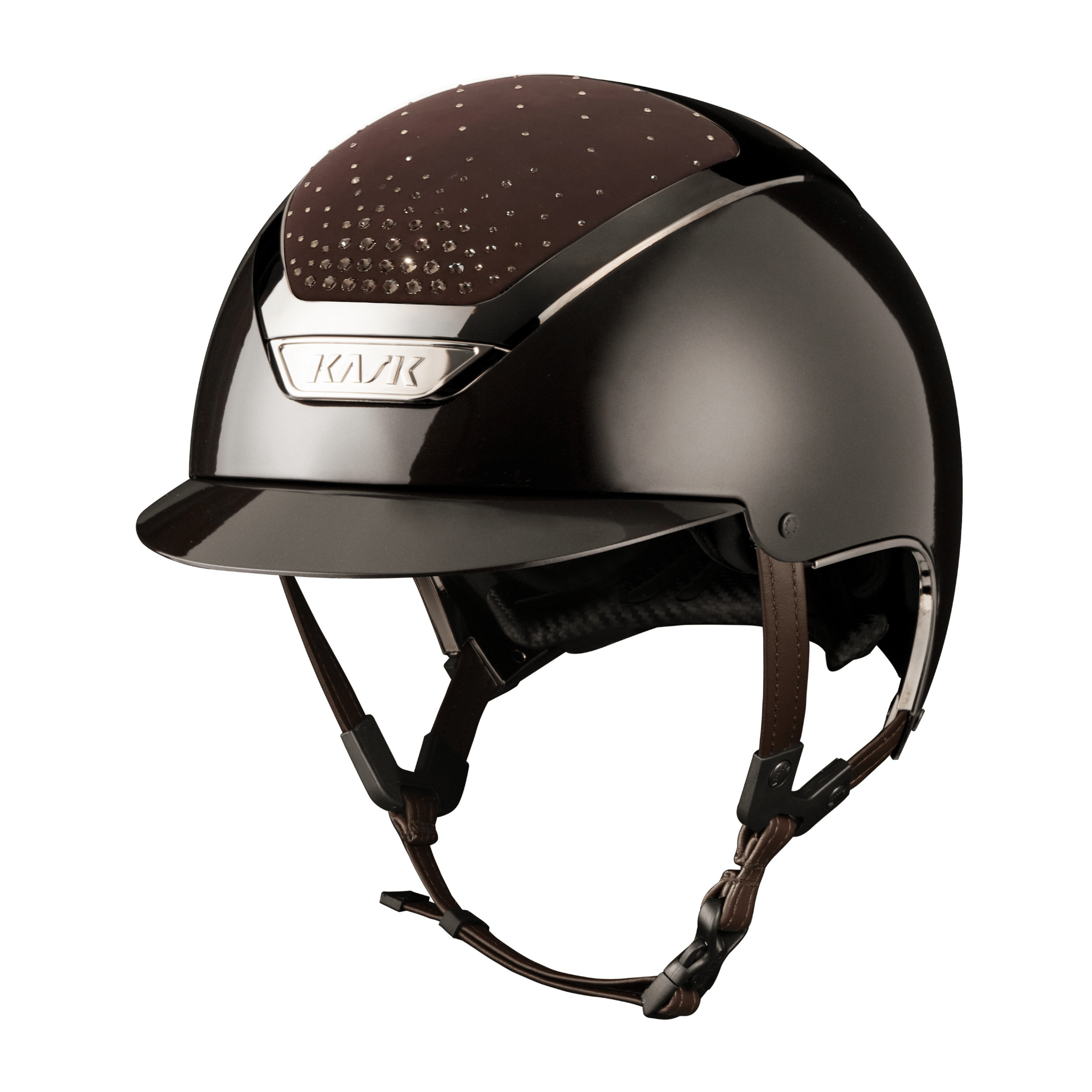 Kask Dogma Pure Shine Espresso Brown & Greige Swarovski Passage 3.0 Helmet