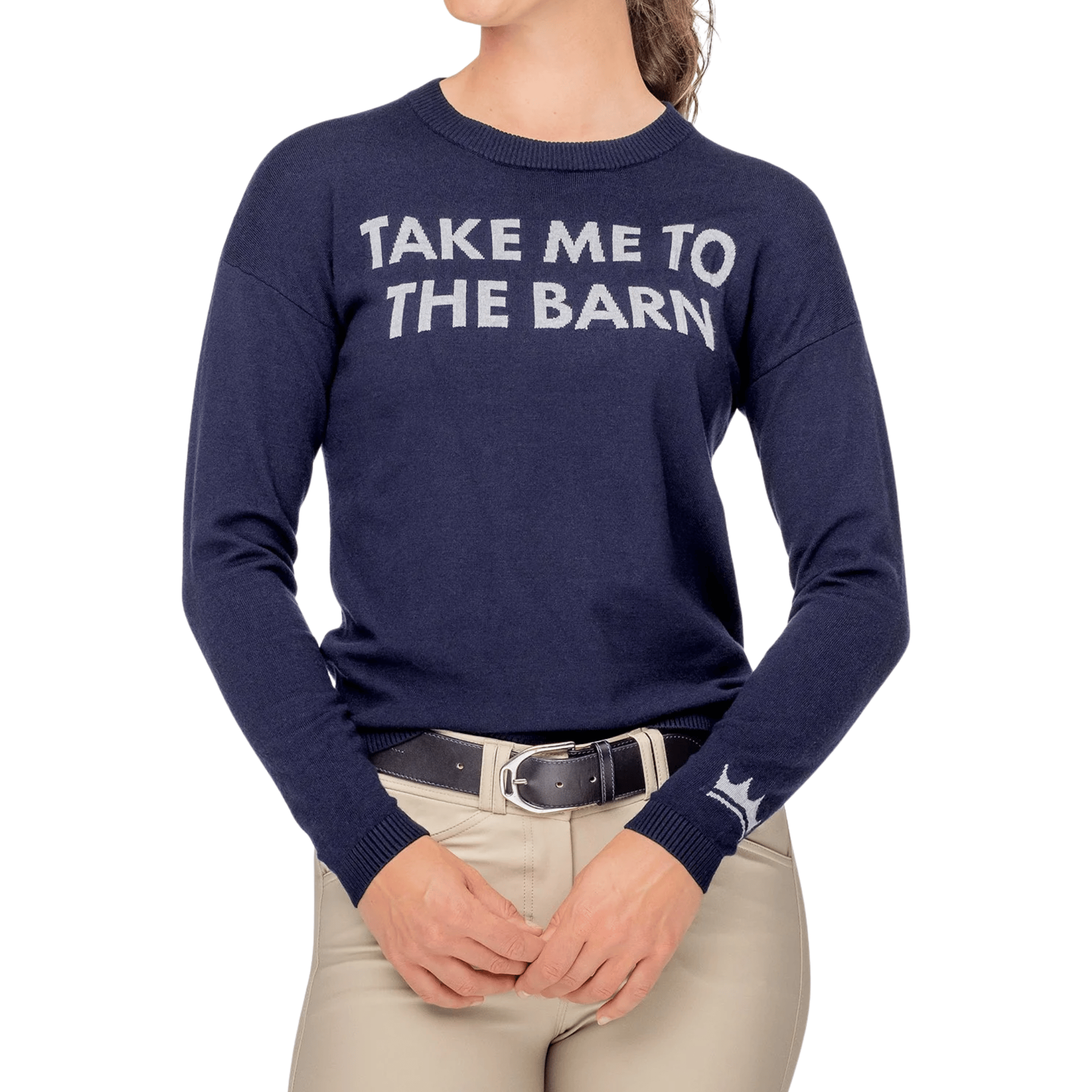 Kastel Denmark "Take Me To The Barn" Crewneck Sweater navy