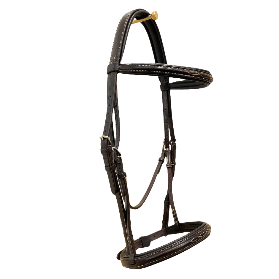 Ovation Fancy Stitch Padded Bridle - 5/8" - Dark Brown
