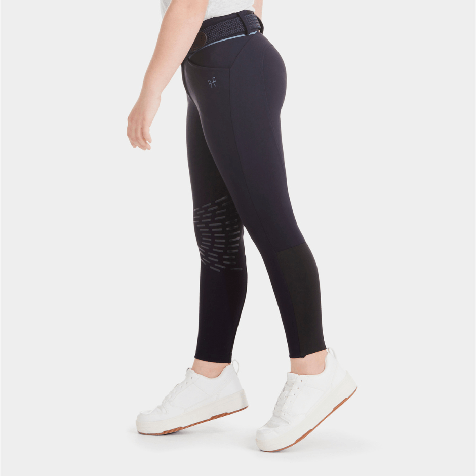 Horse Pilot X-Design Girls Knee Grip Breeches - Dark Night