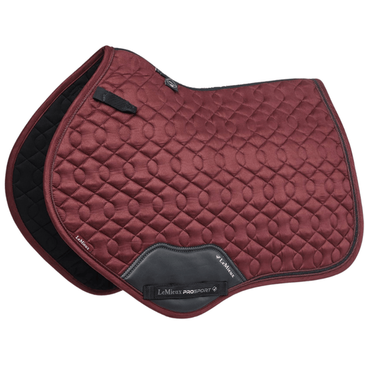LeMieux Crystsal Suede Close Contact Pad - Burgandy