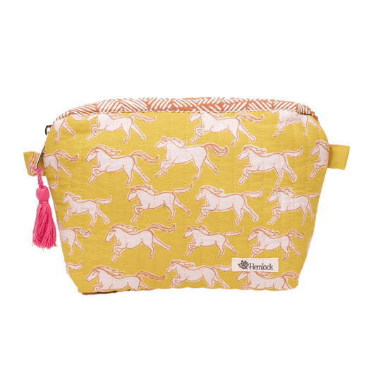 Quilted Horses Zipper Pouch