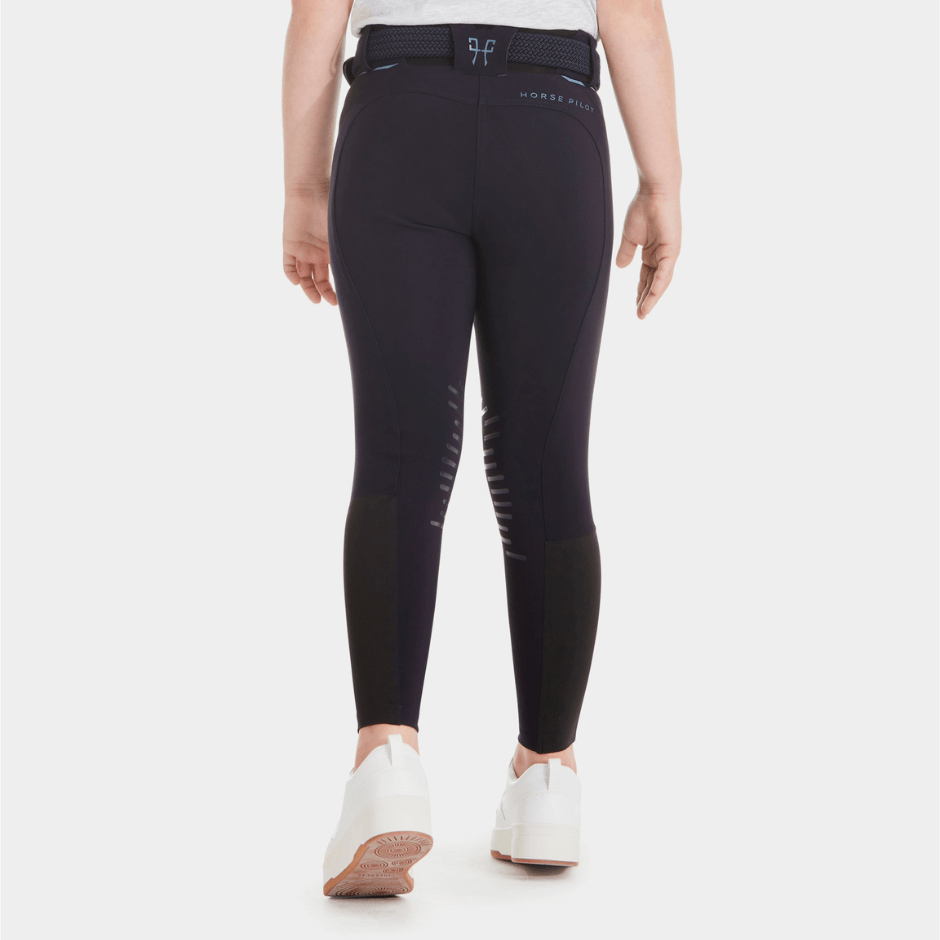 Horse Pilot X-Design Girls Knee Grip Breeches - Dark Night