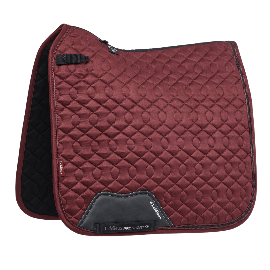 LeMieux Crystsal Suede Dressage Pad - Burgandy