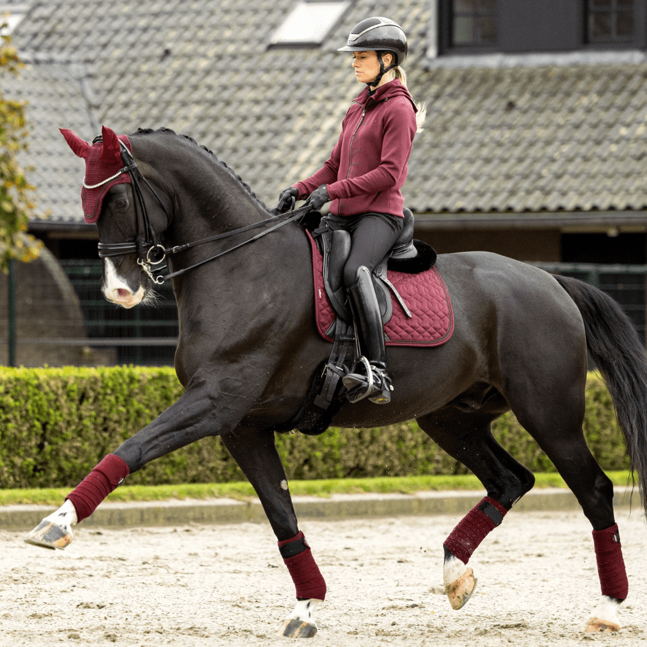 LeMieux Crystsal Suede Dressage Pad - Burgandy