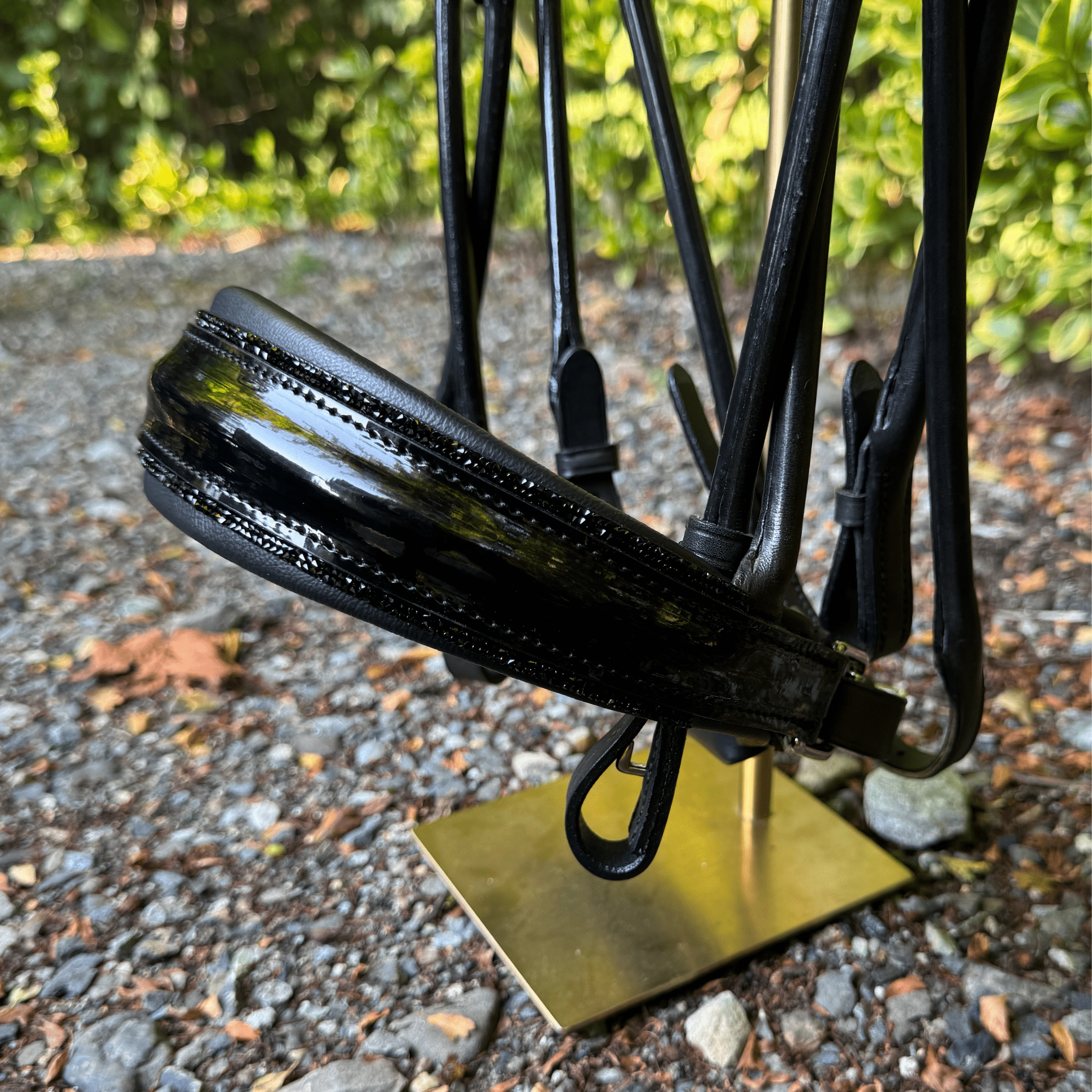 Otto Schumacher Elegant Rolled Double Bridle with Halo Browband