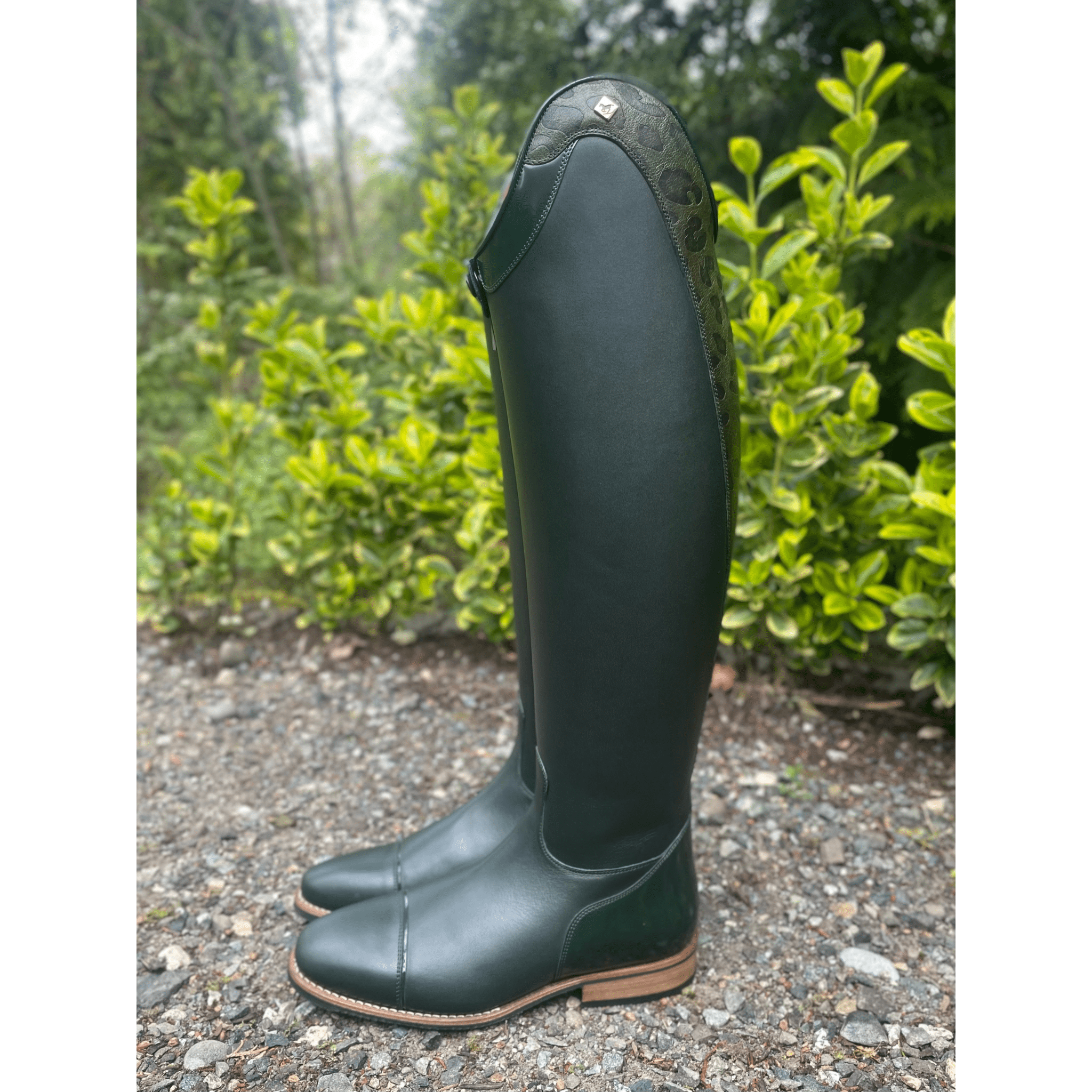 DeNiro Raffaello Dressage Boot - WRAT Green with Coco Panterina Verde
