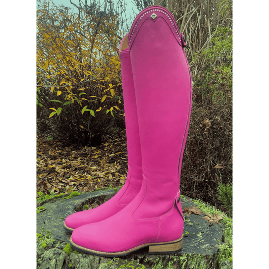 Custom DeNiro Dress Boot S3601 - Pink Swarovski Rondine Top
