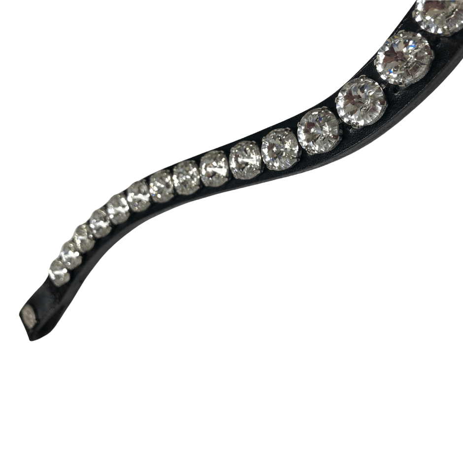 Otto Schumacher Browband - 12mm Rivoli Solid - Crystal