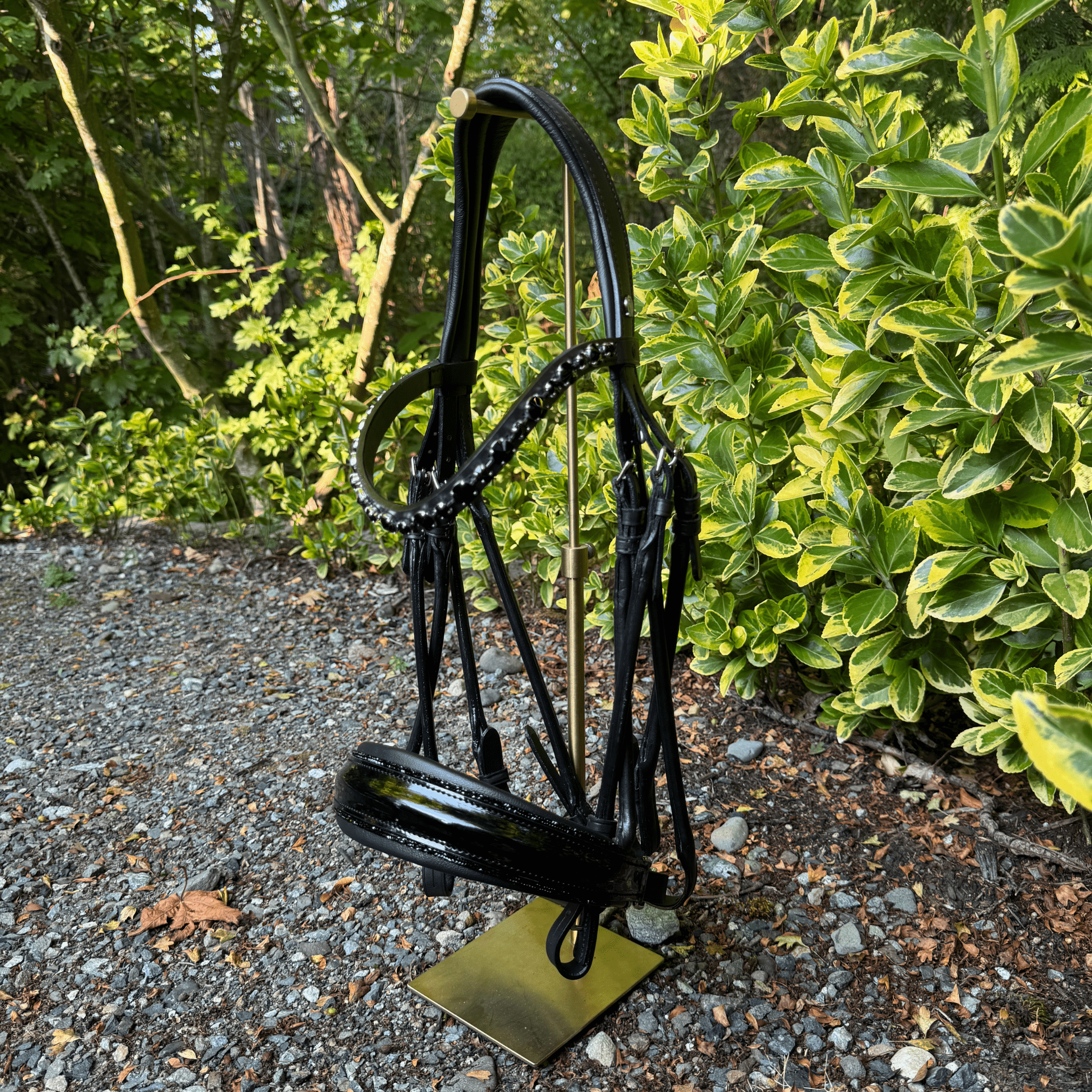 Otto Schumacher Elegant Rolled Double Bridle with Halo Browband