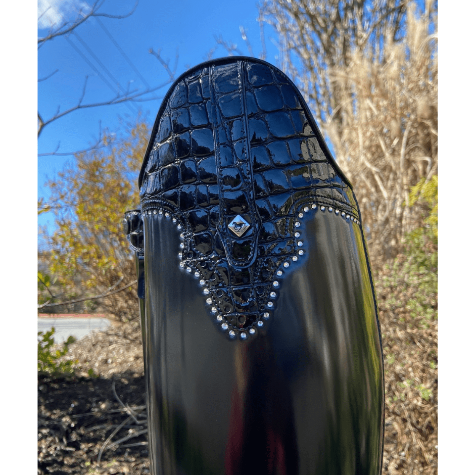 Custom DeNiro Raffaello Dressage Boot - Brushed Black with Black Lucidi America Top