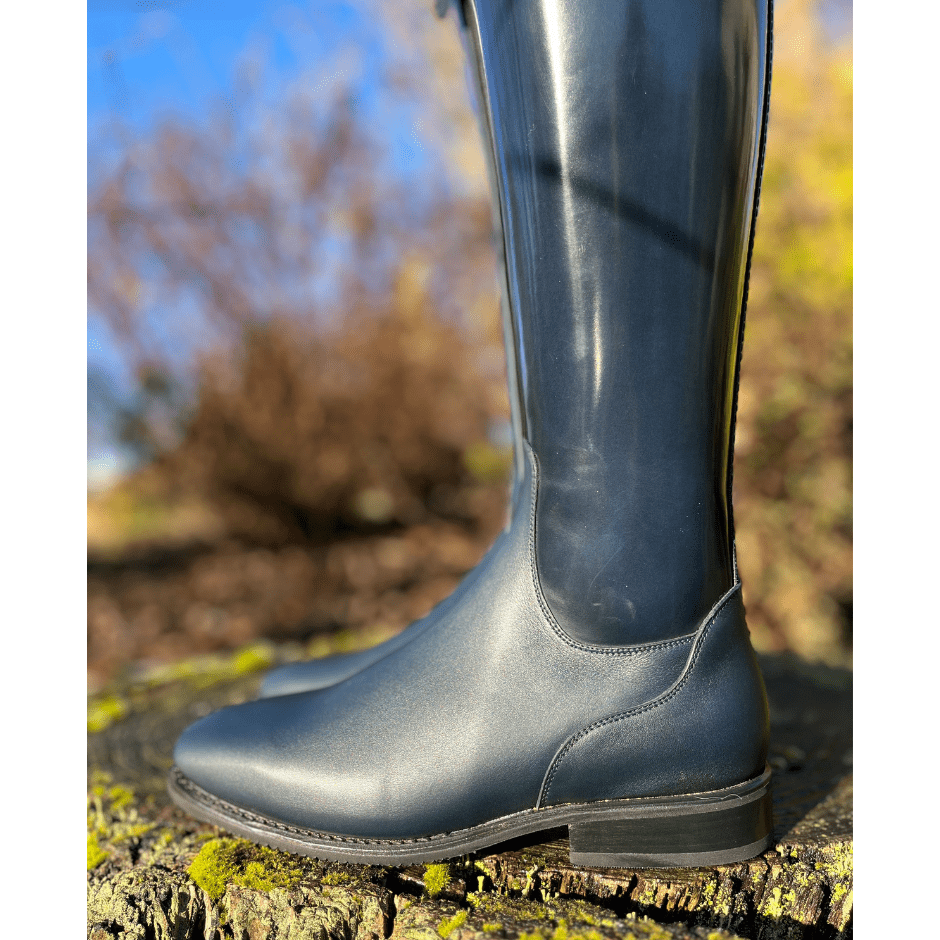 Custom Bellini Dressage Boot - Brushed Blue with Swarovski Rondine Top