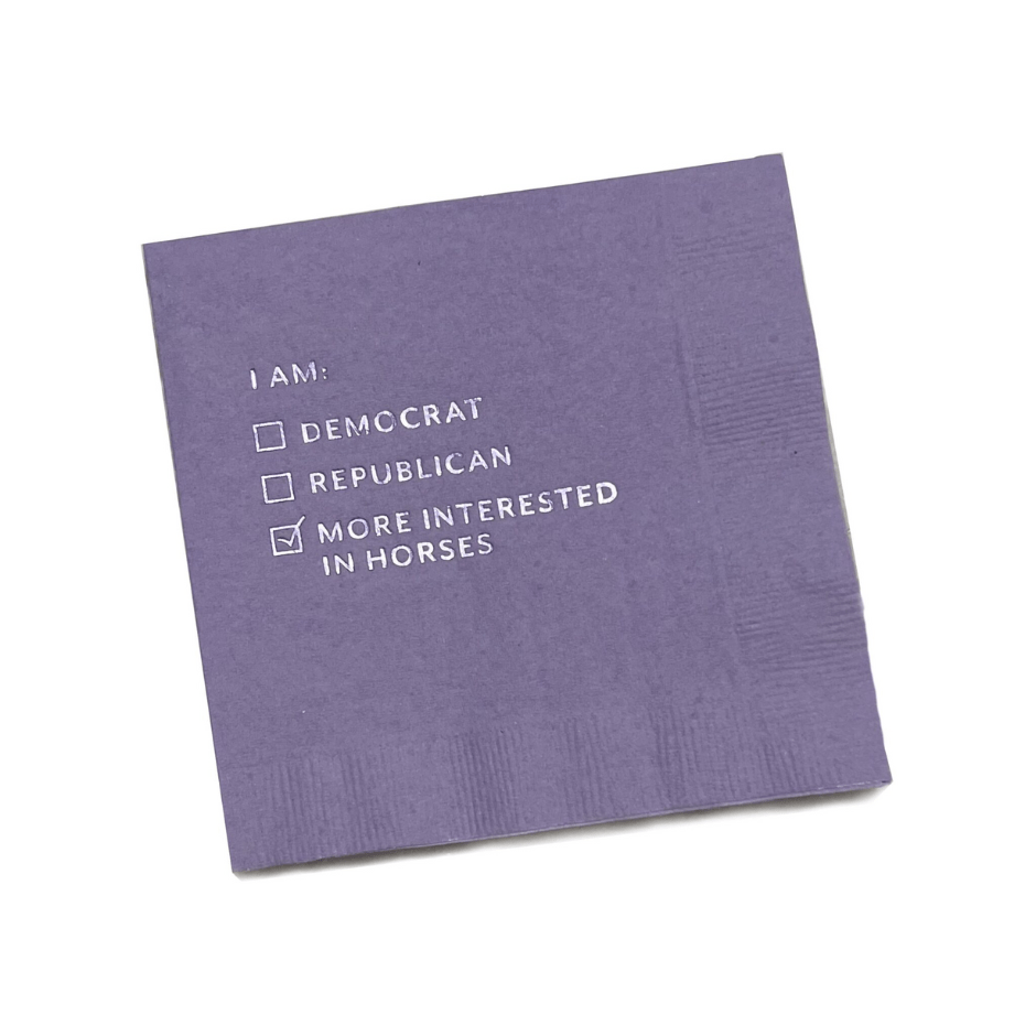 Mare Modern Goods Interested In Horses Cocktail Napkins