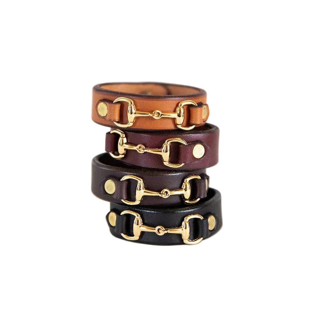 Leather Horse Bit Bracelet