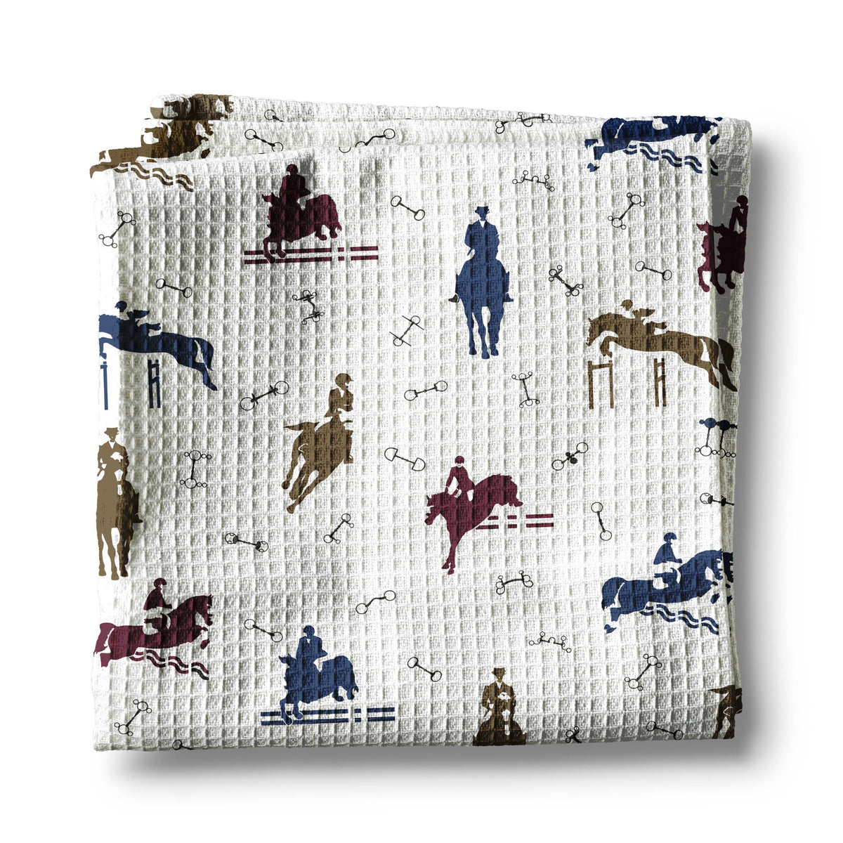 Equestrian Waffle Weave Kitchen Towel - Jumpers