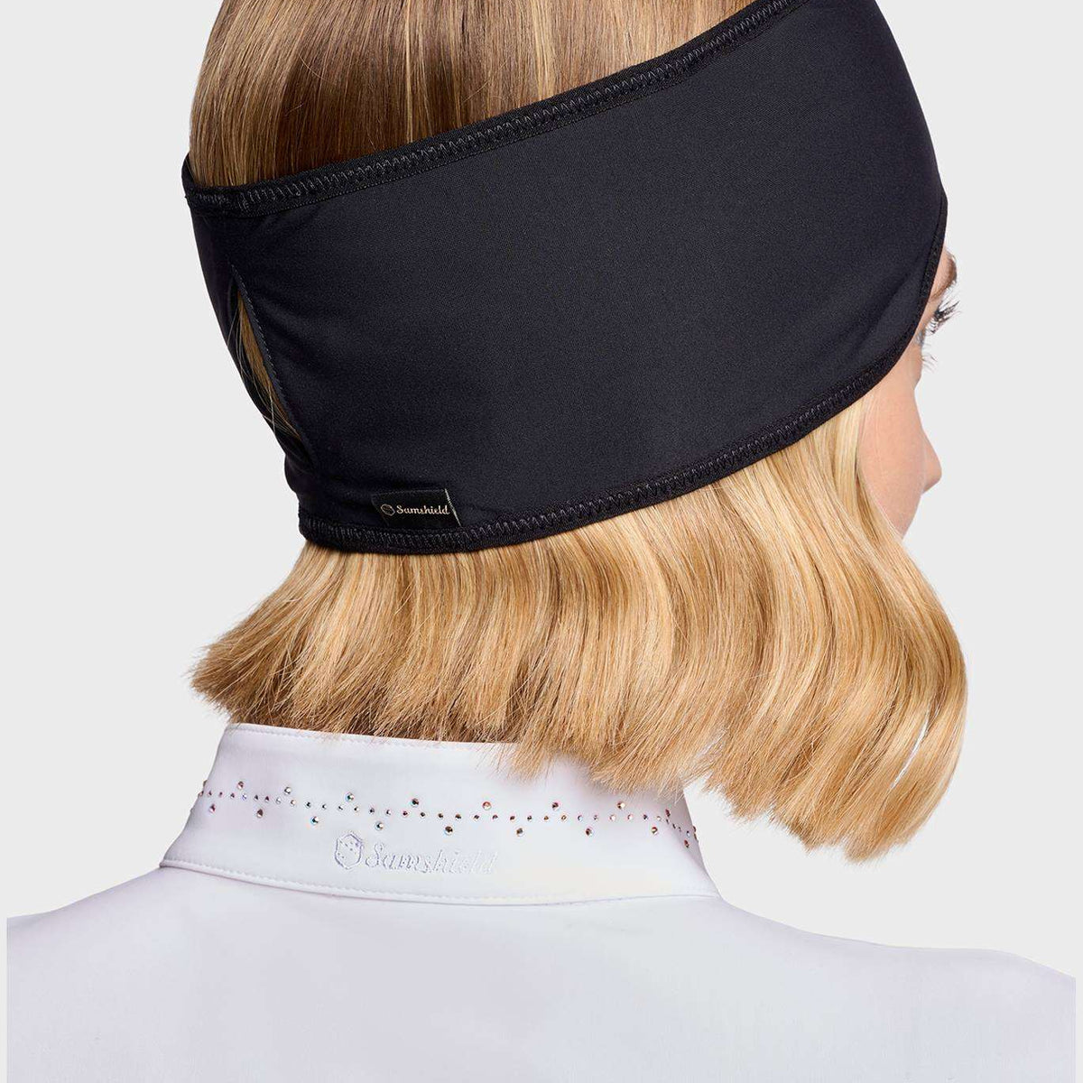 black head band back