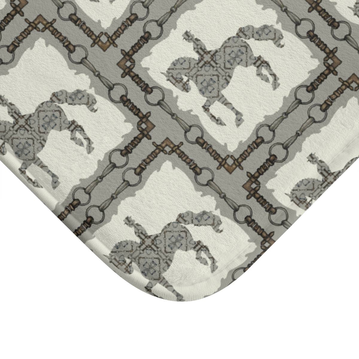 Dressage Horse Memory Foam Bath Mat