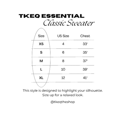 TKEQ Essential Crewneck Sweater - Black with Stars