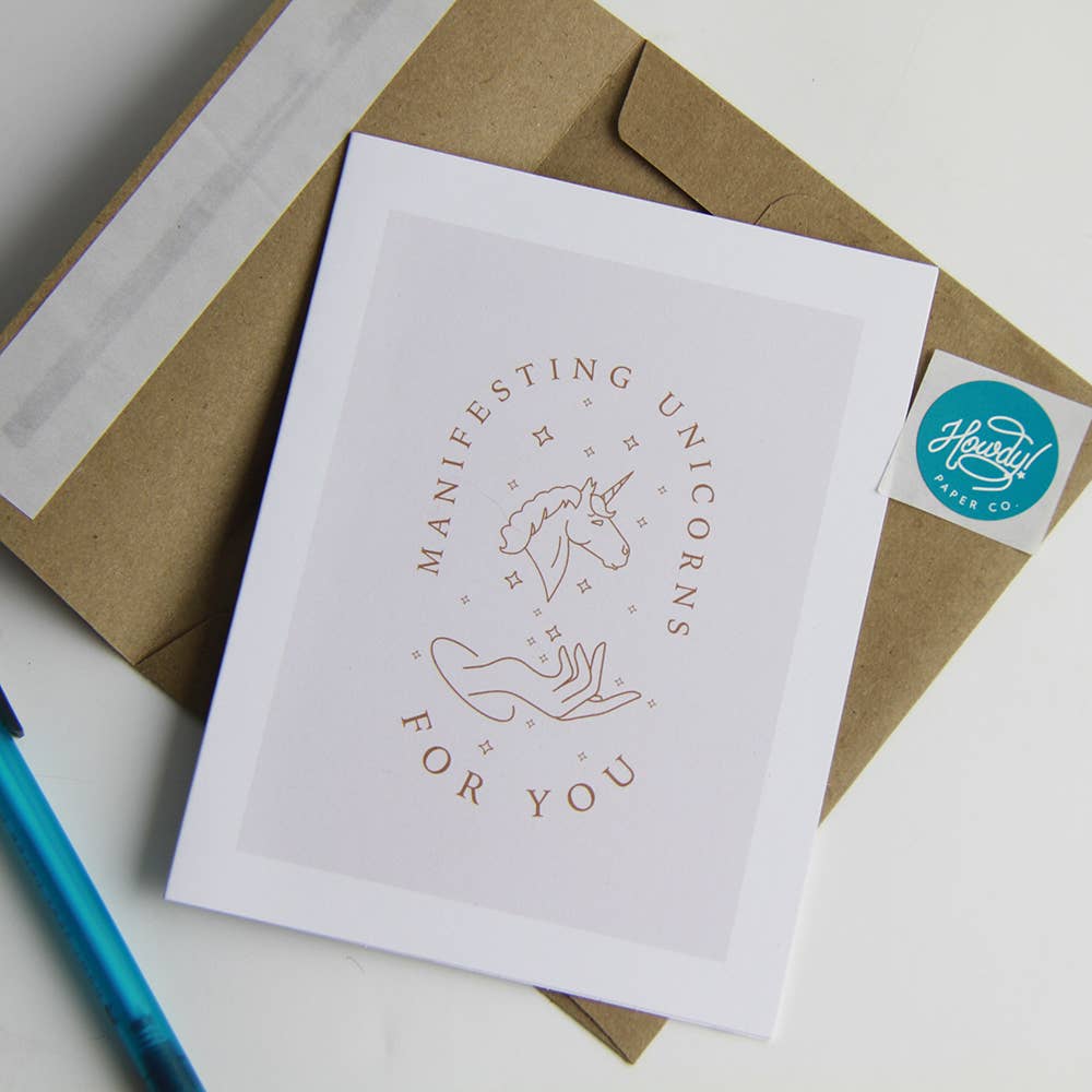 Manifesting Unicorns Greeting Card