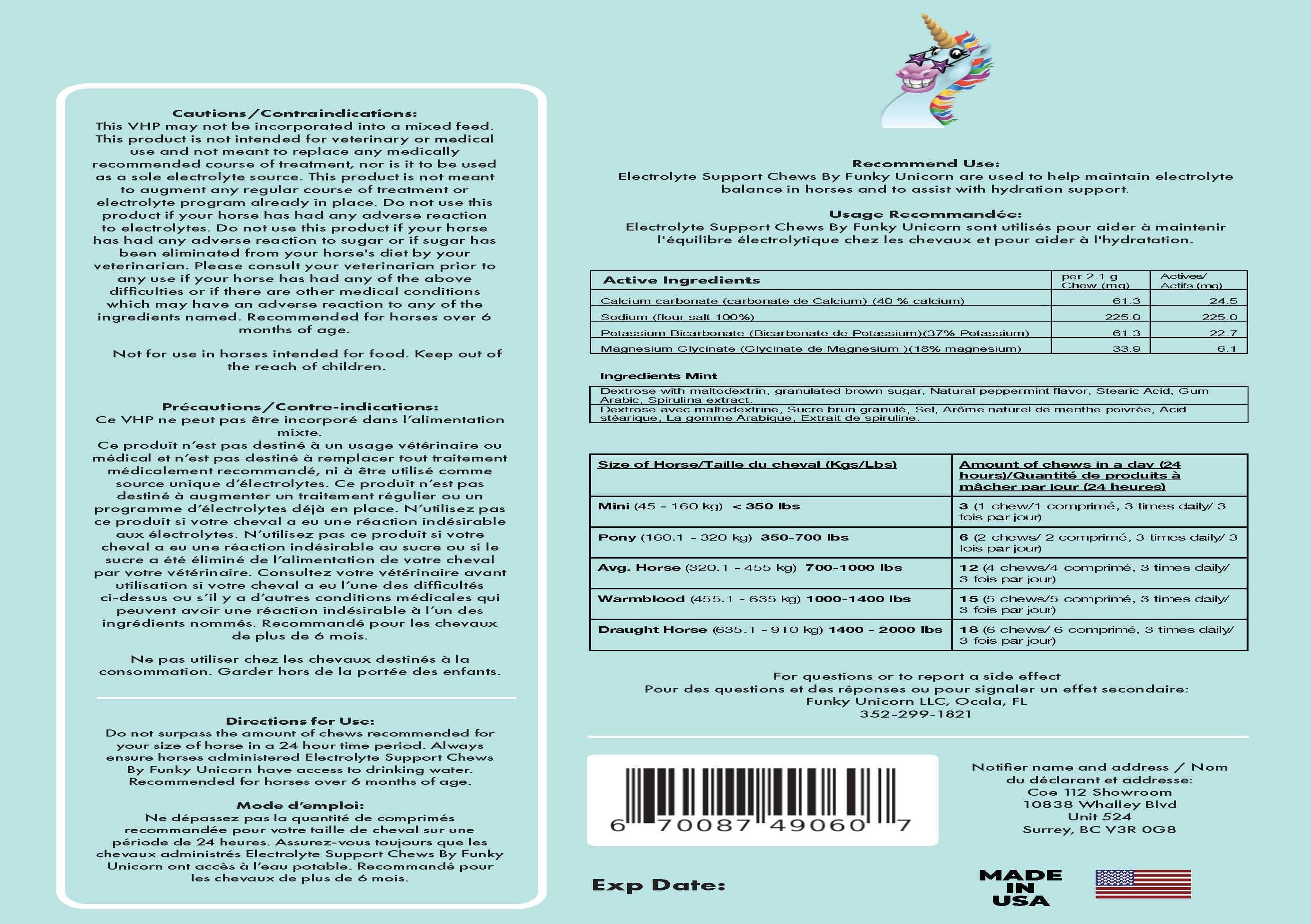 Funky Unicorn Electrolyte Support Chews