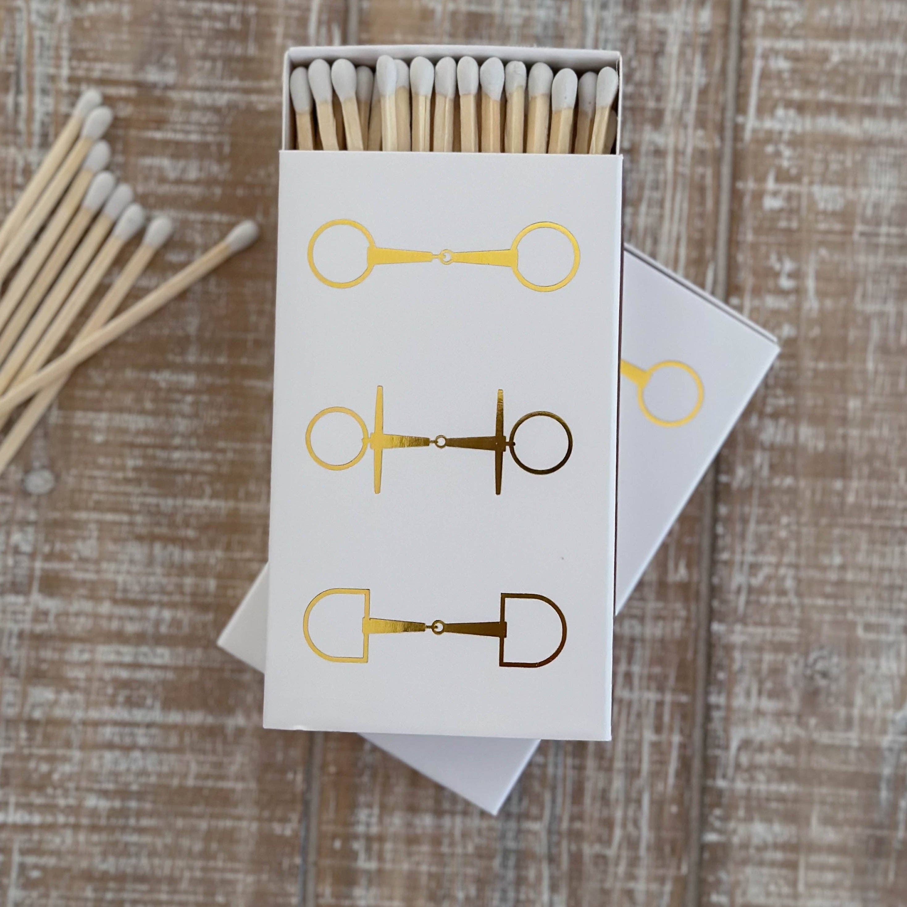 White Oversized Horse Bit Matches