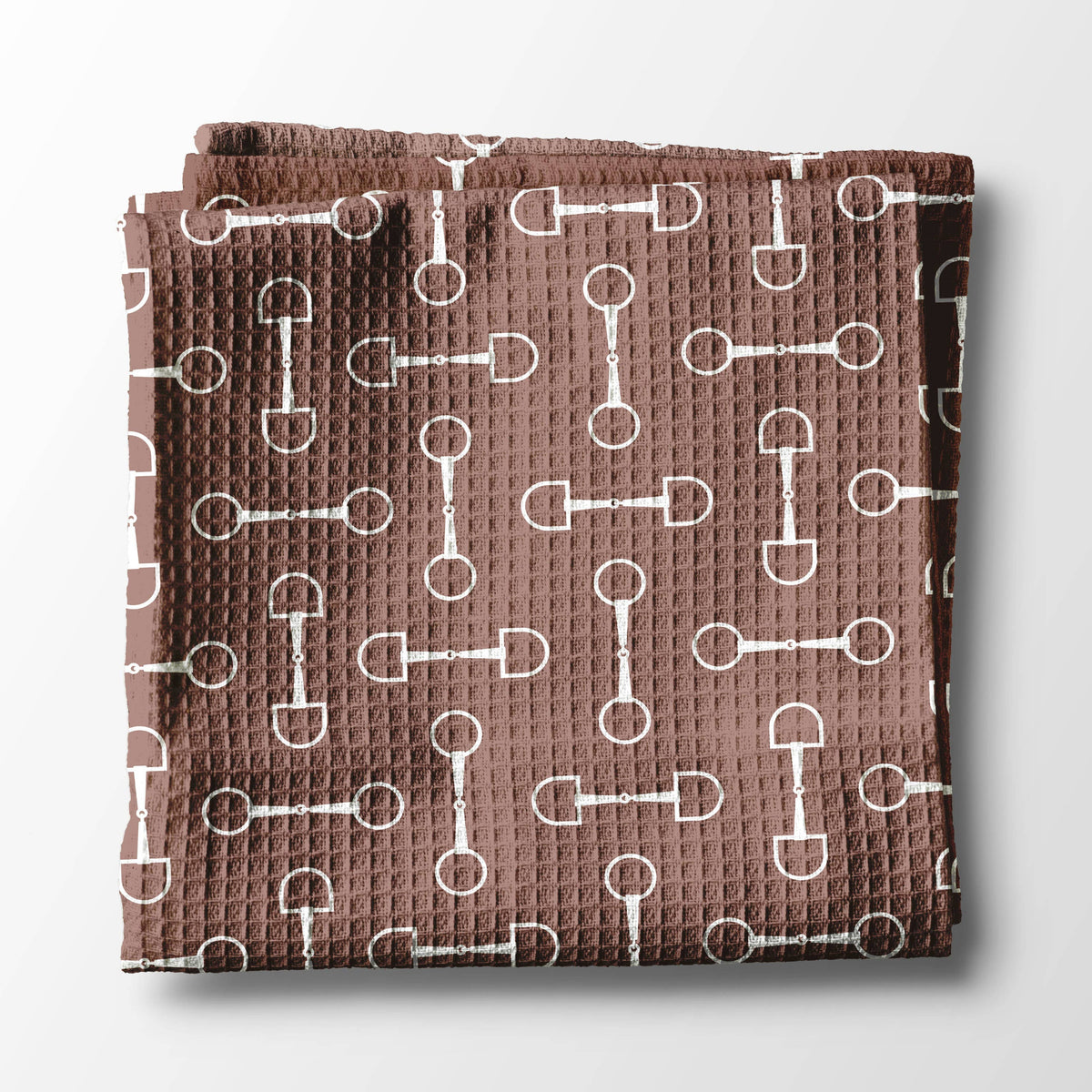 Equestrian Waffle Weave Kitchen Towel - Pink Bits