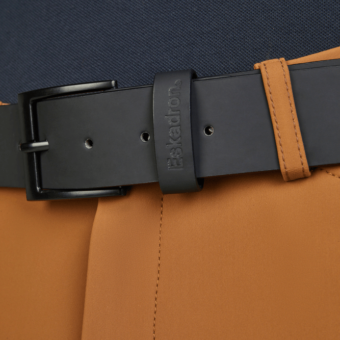 Eskadron Mens Faux Leather Belt - Black