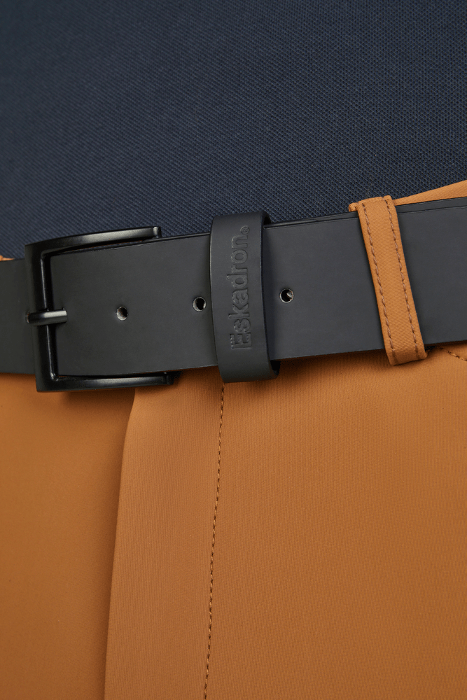 Eskadron Mens Faux Leather Belt - Black