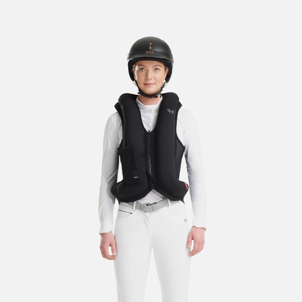 horse pilot twist air vest 2.0 - black inflated front
