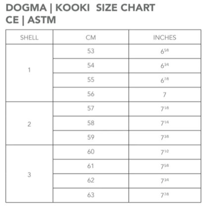 kask size chart
