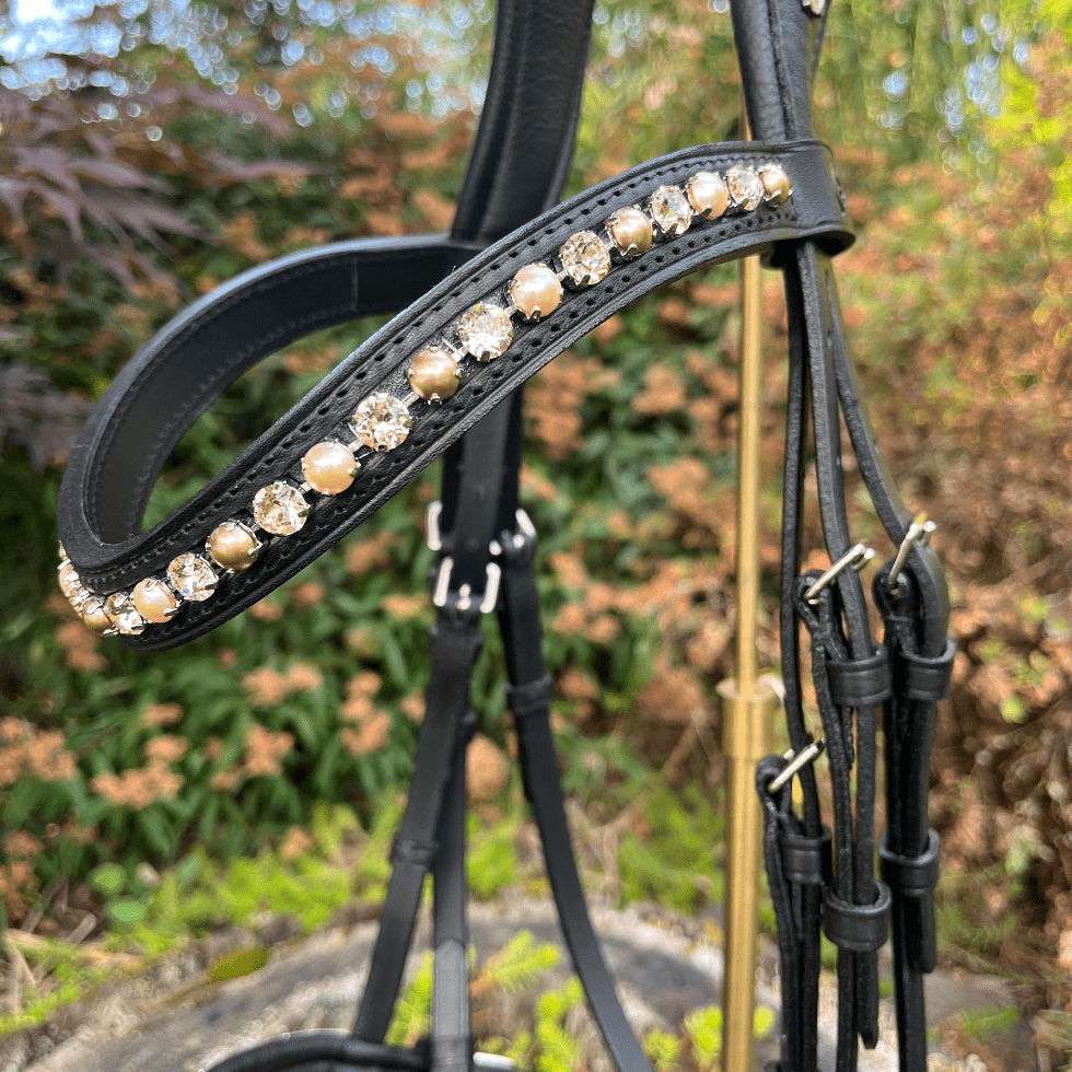 *Otto Schumacher Tokyo Snaffle with Brown Shiny Croc and Fineline