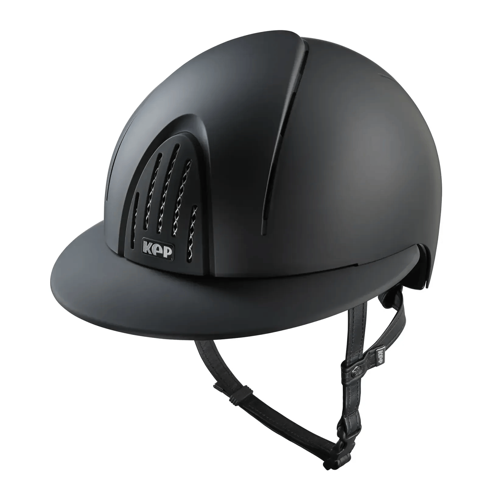 KEP Smart Nova Black Textile Wide Polo Brim Helmet