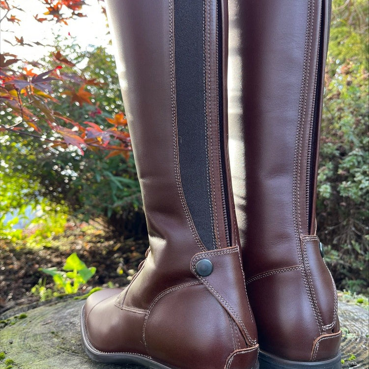 DeNiro Tricolore Ionio Lace Up Tall Boot - Brown - 38 MA/M