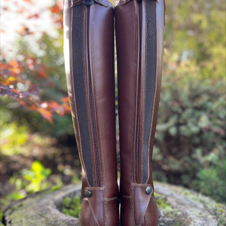 DeNiro Tricolore Ionio Lace Up Tall Boot - Brown - 38 MA/M