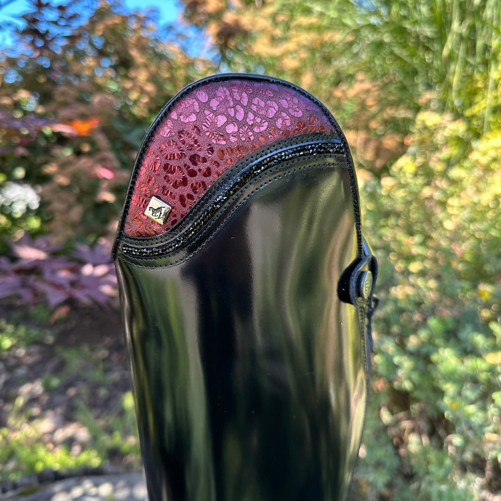 Custom DeNiro Volta Dressage Boot - Brushed Black with BG Uptop & Fineline