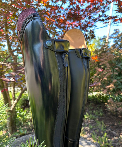 Custom DeNiro Volta Dressage Boot - Brushed Black with BG Uptop & Fineline