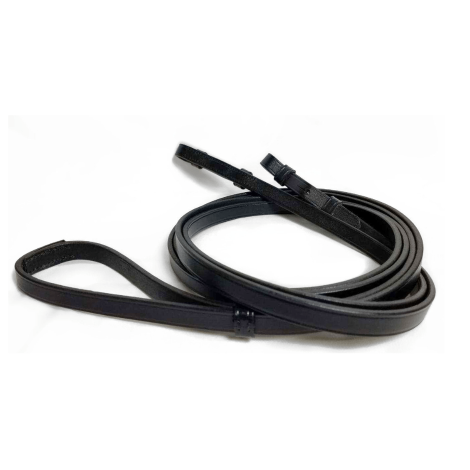 otto schumacher black curb reins 13mm for double bridle