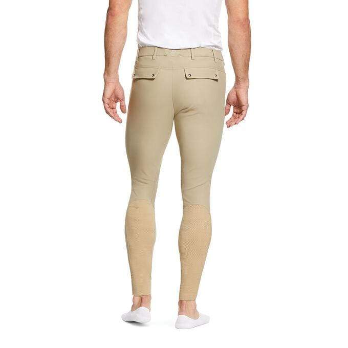 mens tri factor knee patch breech tan
