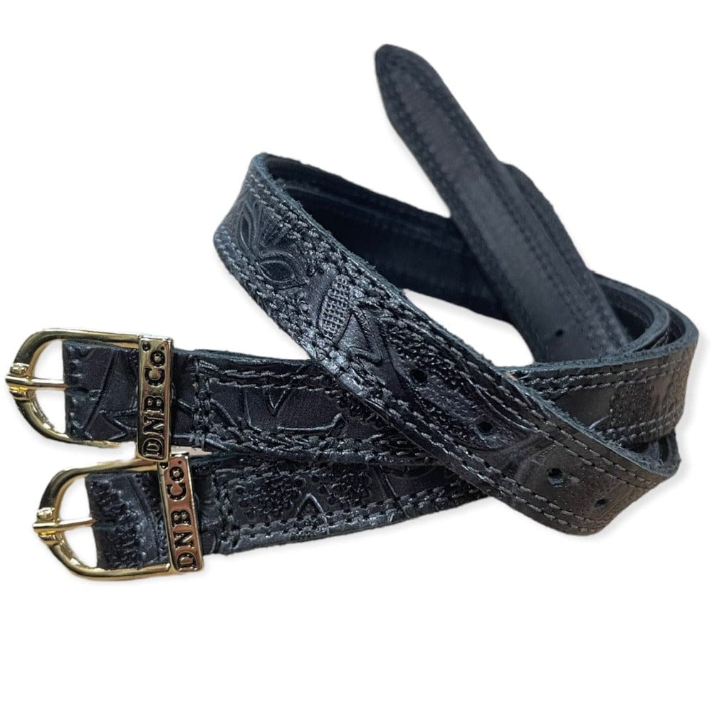 DeNiro Spur Straps Brass Buckle - Grey Greta