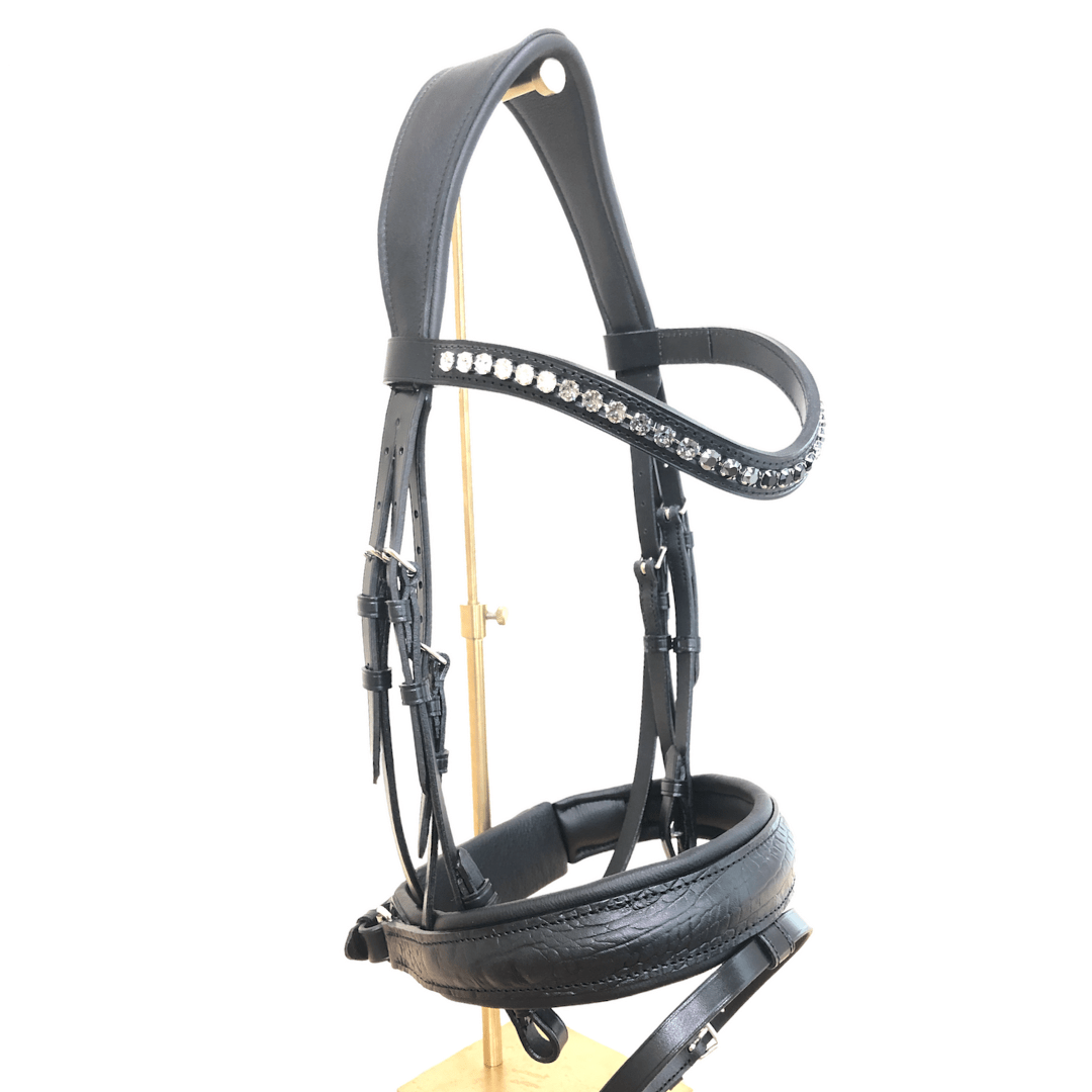 *Otto Schumacher Tokyo Snaffle Bridle Black Print - Horse