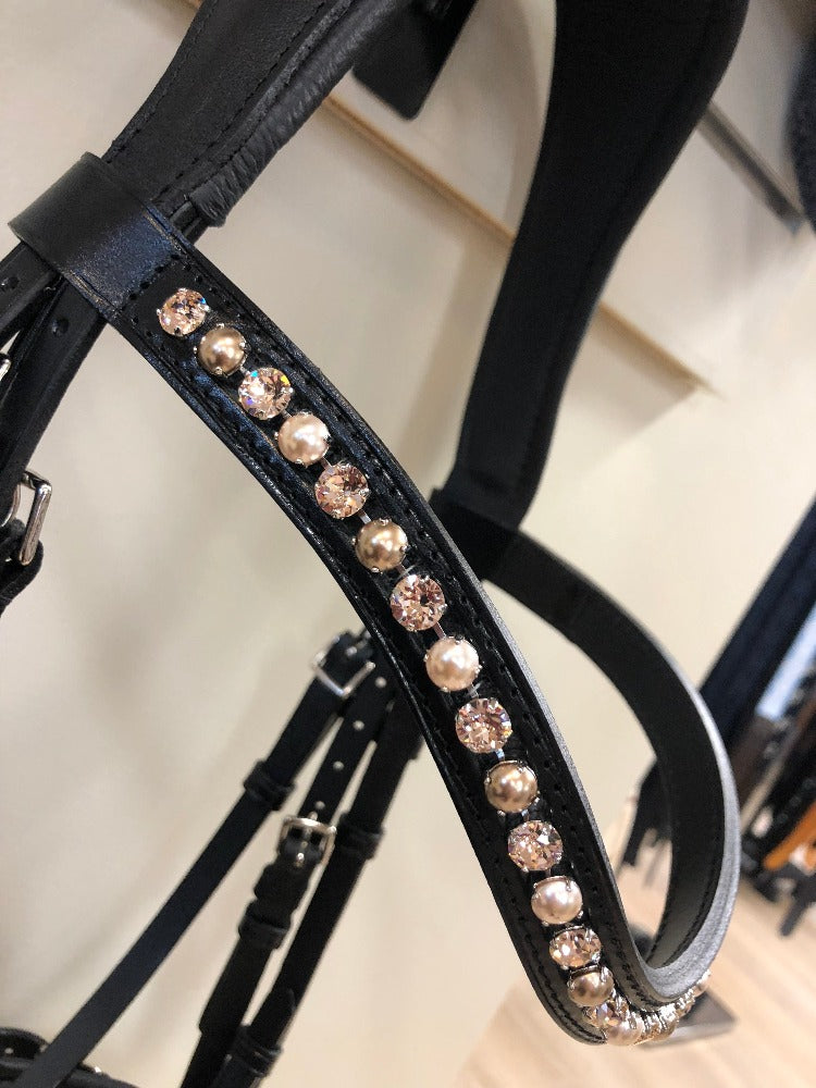 *Otto Schumacher Tokyo Snaffle with Brown Shiny Croc and Fineline - Horse