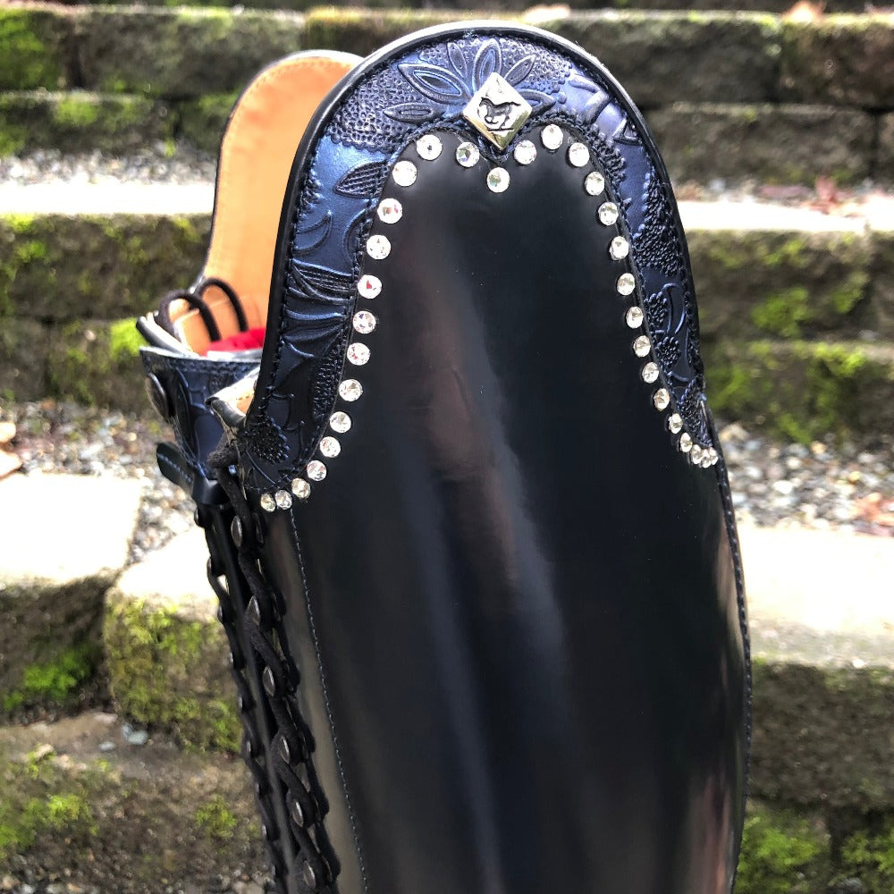 Brushed Blue With Crystals