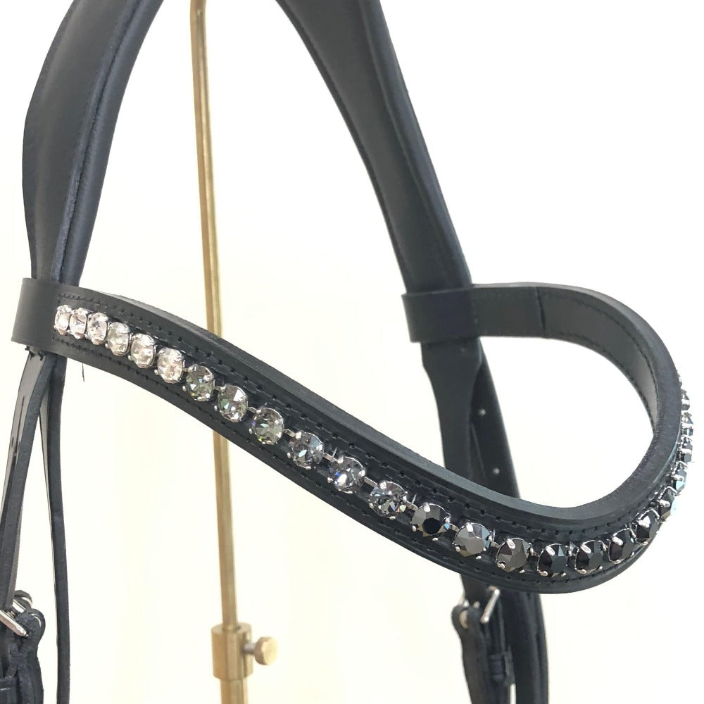 *Otto Schumacher Tokyo Snaffle Bridle Black Print - Horse